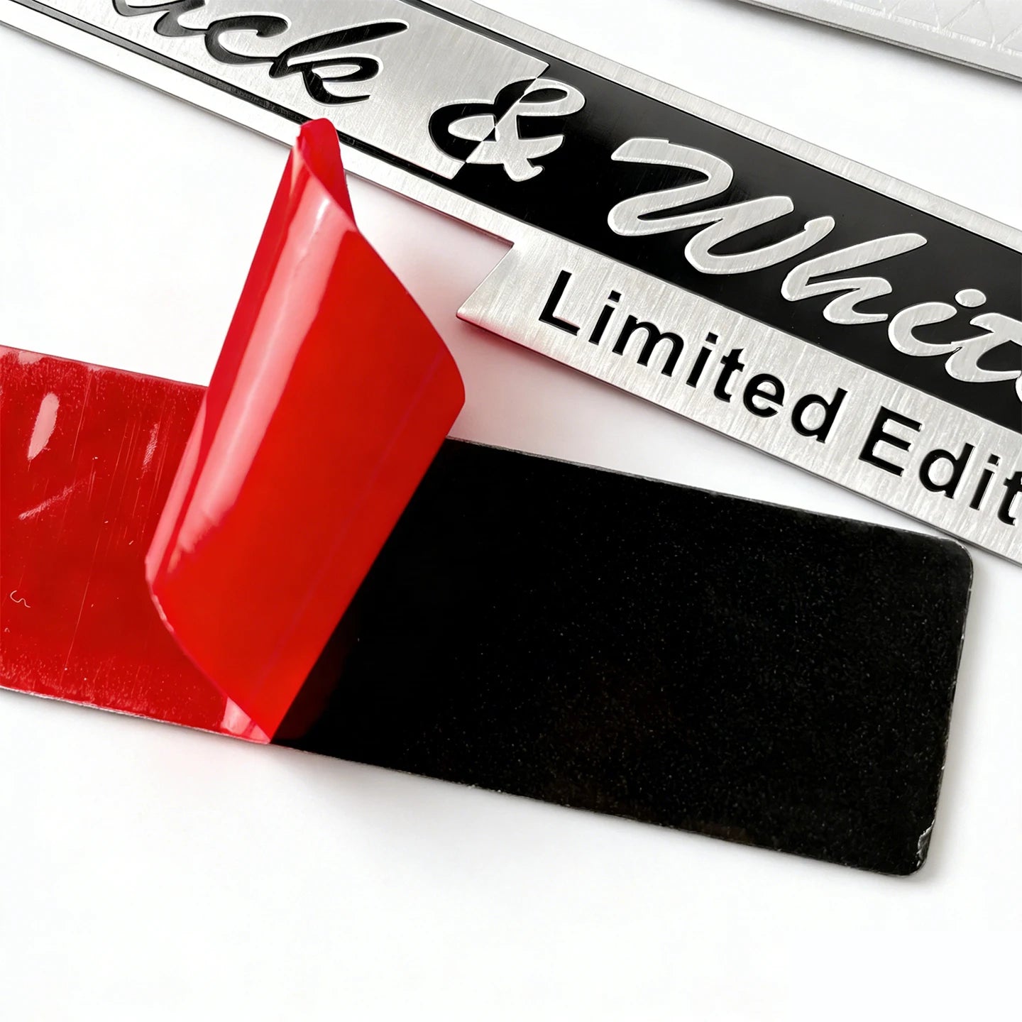 2 PCS Black White Platinum Edition 3D Aluminium Car Stickers Accessories Auto Body Tail Emblem Decals For Toyota Ford Opel Lexus
