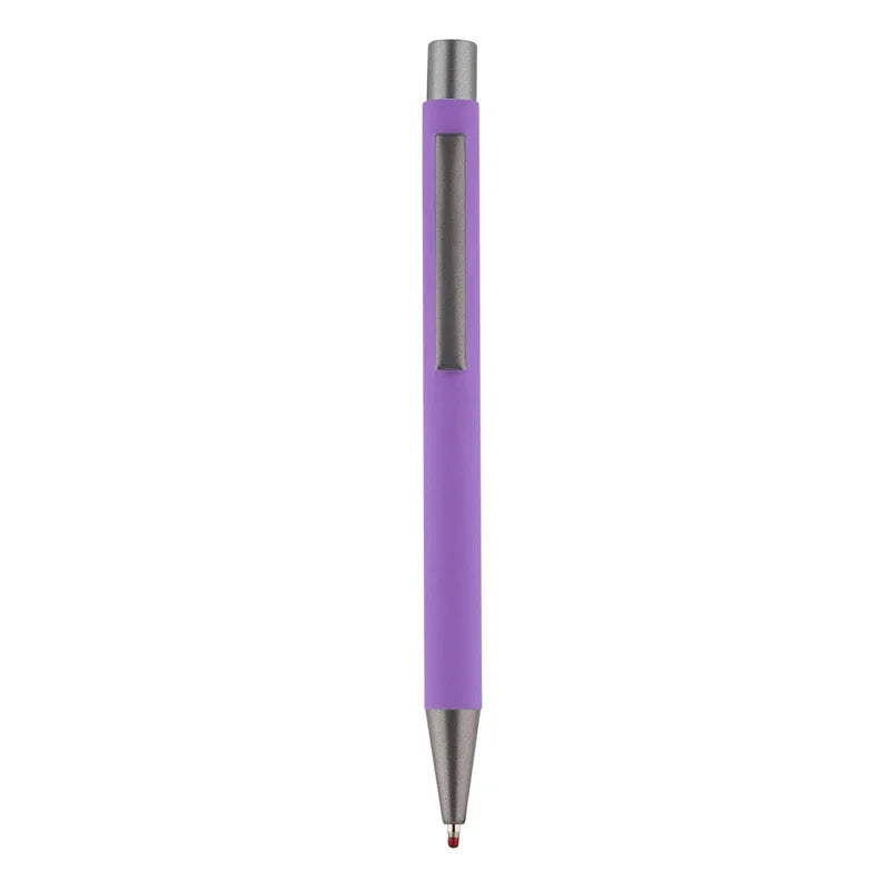 50pcs Metal Ballpoint Pen Advertising Pen Rubber Texture Custom Logo Text Engraving Laser Engraving Customizable Name Logo Pen