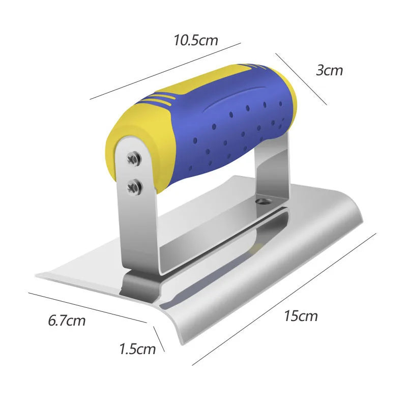 Inner & Outer Corner Trowel, Stainless Steel Drywall 90° Tool