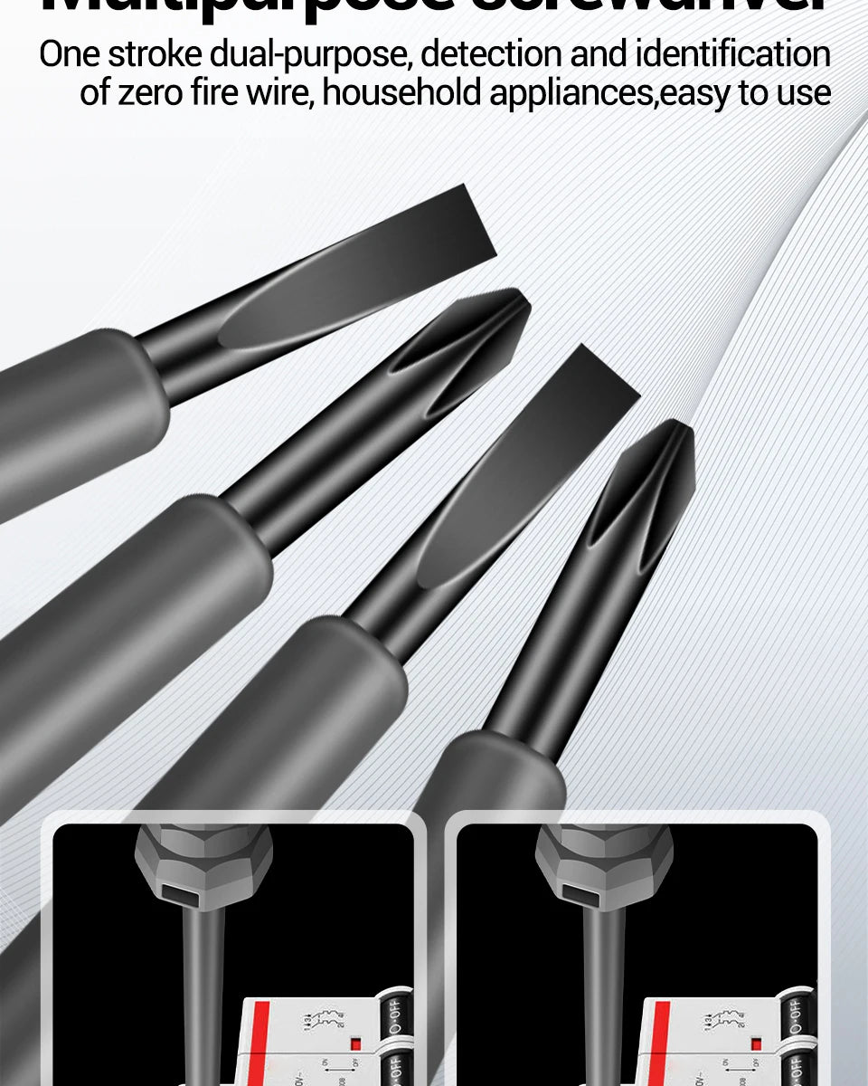 ANENG B04 Slotted/Phillips Screwdriver Induction Detector Pen Neon Bulb Indicator Meter Non-contact Test Voltage Tester Tools