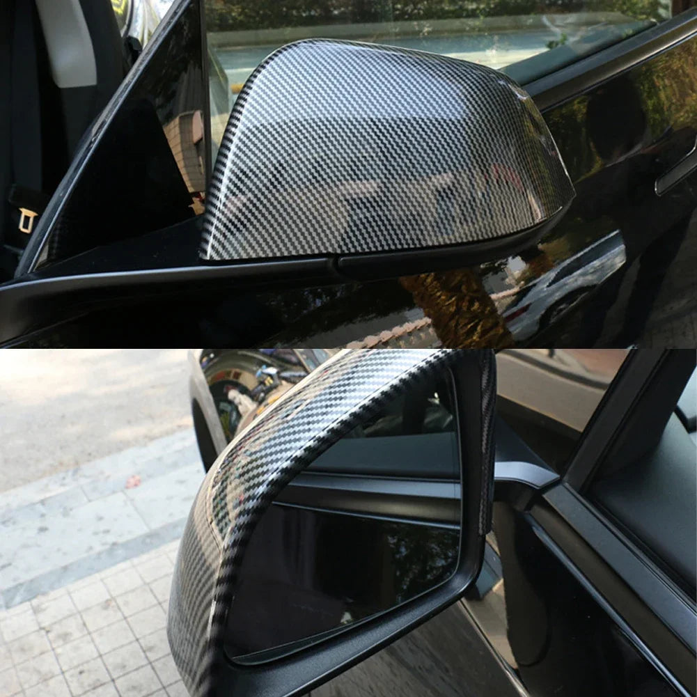 2PCS Car ABS Paste Side Door Mirror Cover For Tesla Model 3 Model Y 2021-2023 Auto Exterior Accessories Sides Rearview Cover
