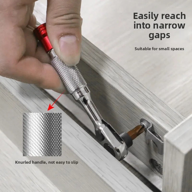 1/4 Ratchet Double Head Fast Ratchet Wrench Double-Ended Mini Socket Wrench Set Bicycle Workshop Tool Hand Tools