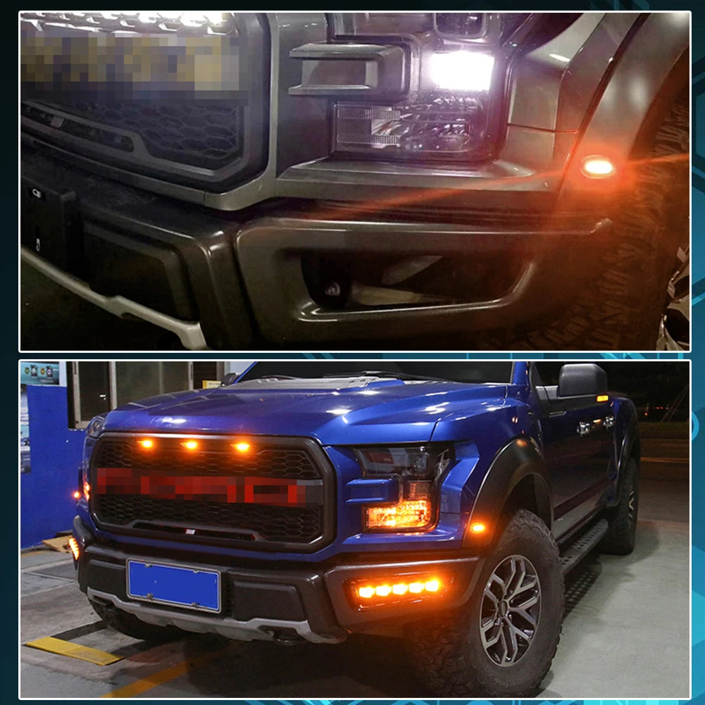 LED Side Marker Fender Lights for Ford F-150 Raptor SVT 2010–2014 (2-Pack)