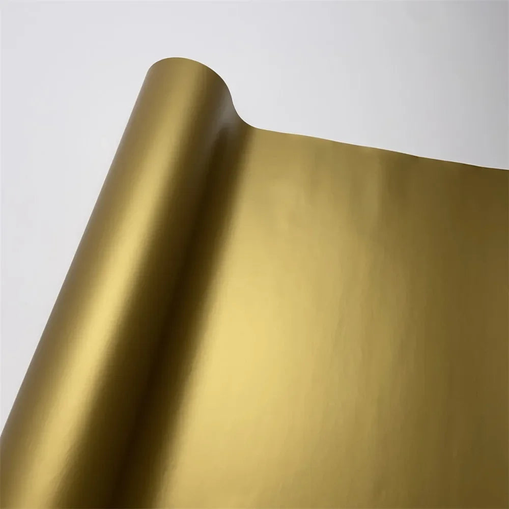 Car Body Color Change Film Motorcycle Adhesive Vinyl Matte Gold Car Film Covering Self-adhesive Wrap