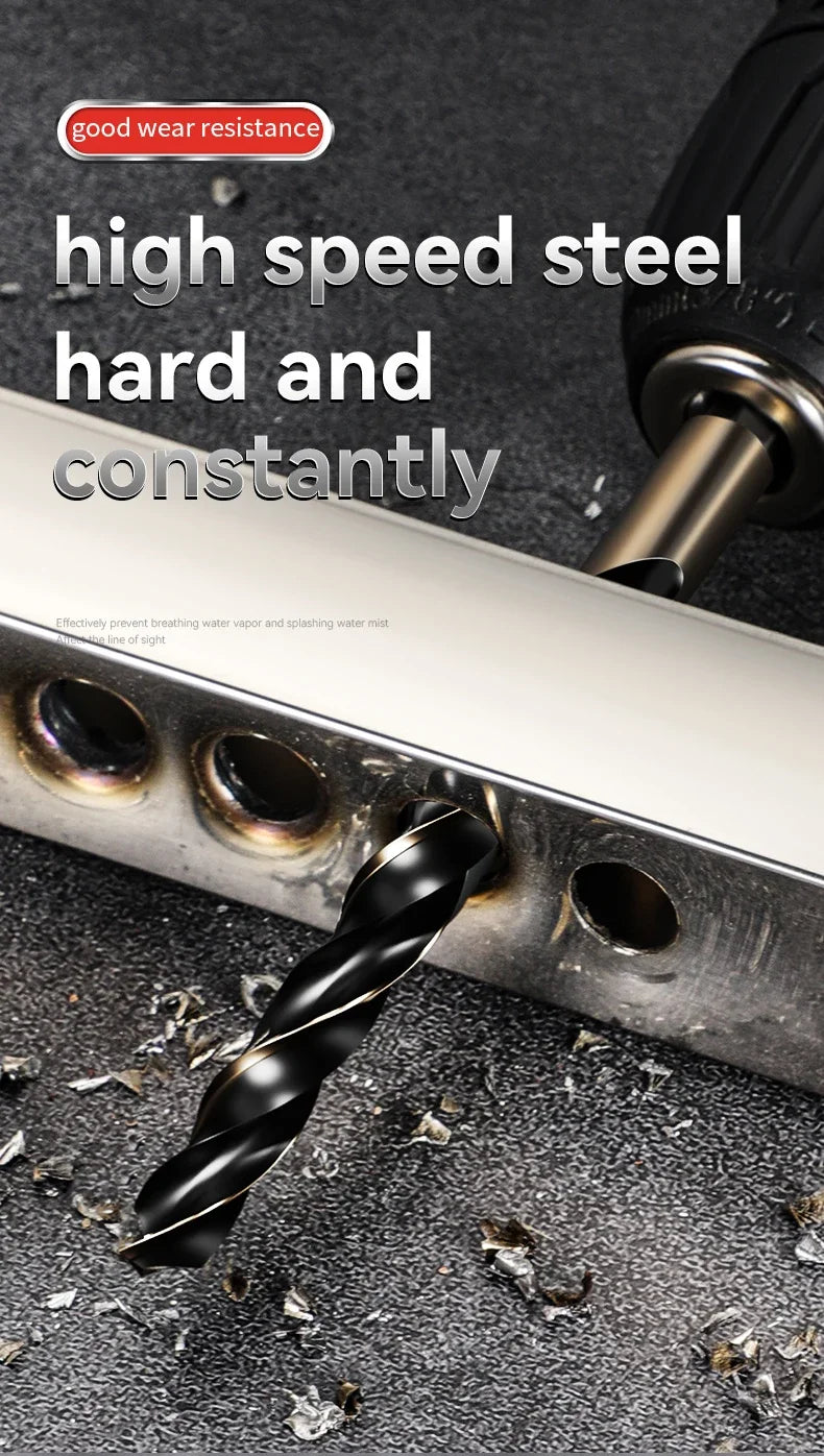 1.5-7.5mm Hex Shank Twist Drill Bit Wood Metal Hole Cutter Core Drilling Tool Cobalt Carbide Tip Flat Drill Bits HSS