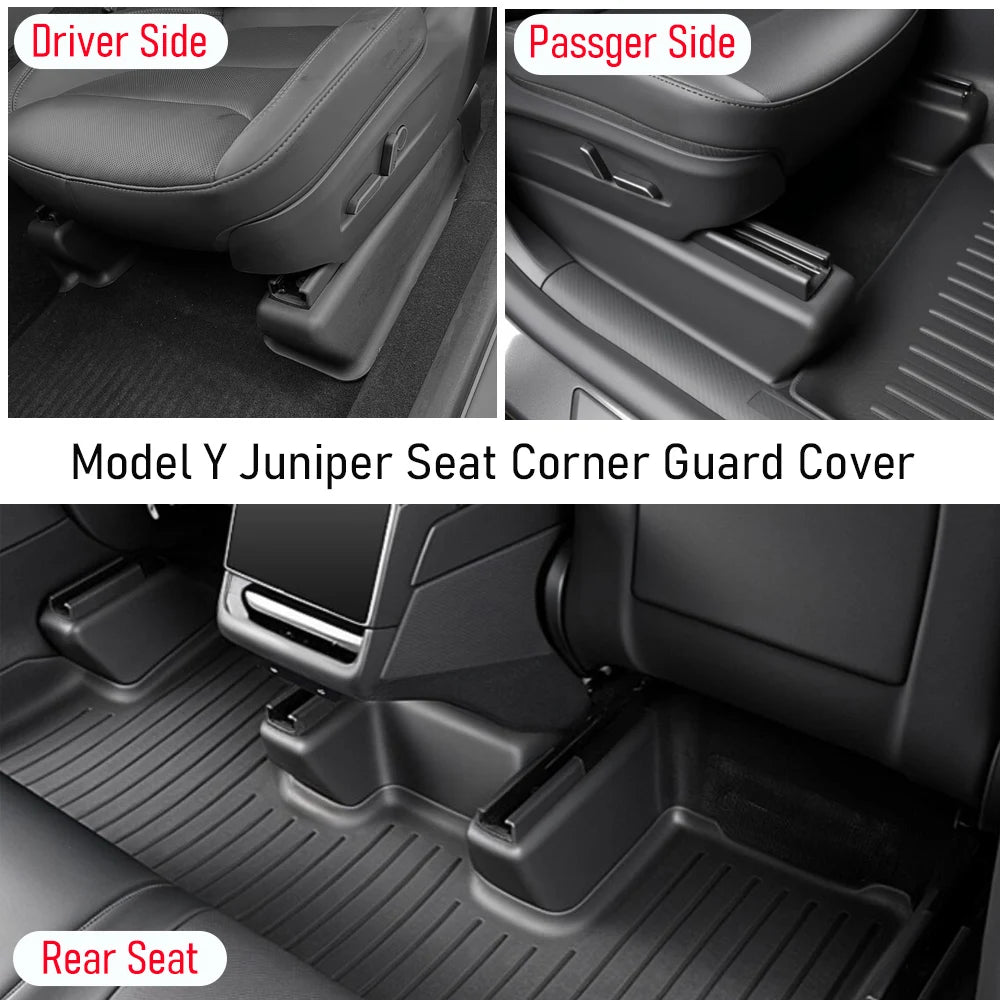Underseat Original Flocking Anti-kick Protector Pad For Tesla Model Y Juniper 2026 2026 Under Seat Corner Guard Trim Accessories