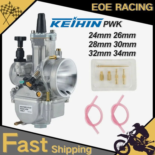 For KOsO OKO 24 26 28 30 3234mm Blue Bowl 2T 4T Universal ScooterATV Dirt Bike KElHIN PWK Racing Carburetor With FreeJet Set