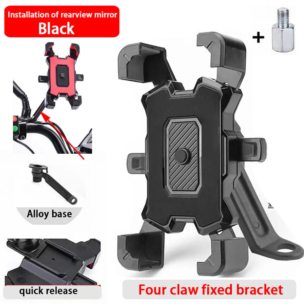 360° Rotatable Electric Bicycle Universal Phone Holder for Bike Moto Motorcycle Stand Bracket motorcycle accessories