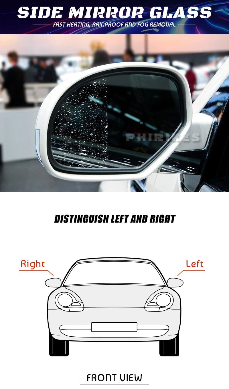For Cadillac Escalade EXT Silverado GMC Sierra Chevrolet Suburban 2007-2013 Mirror Glass