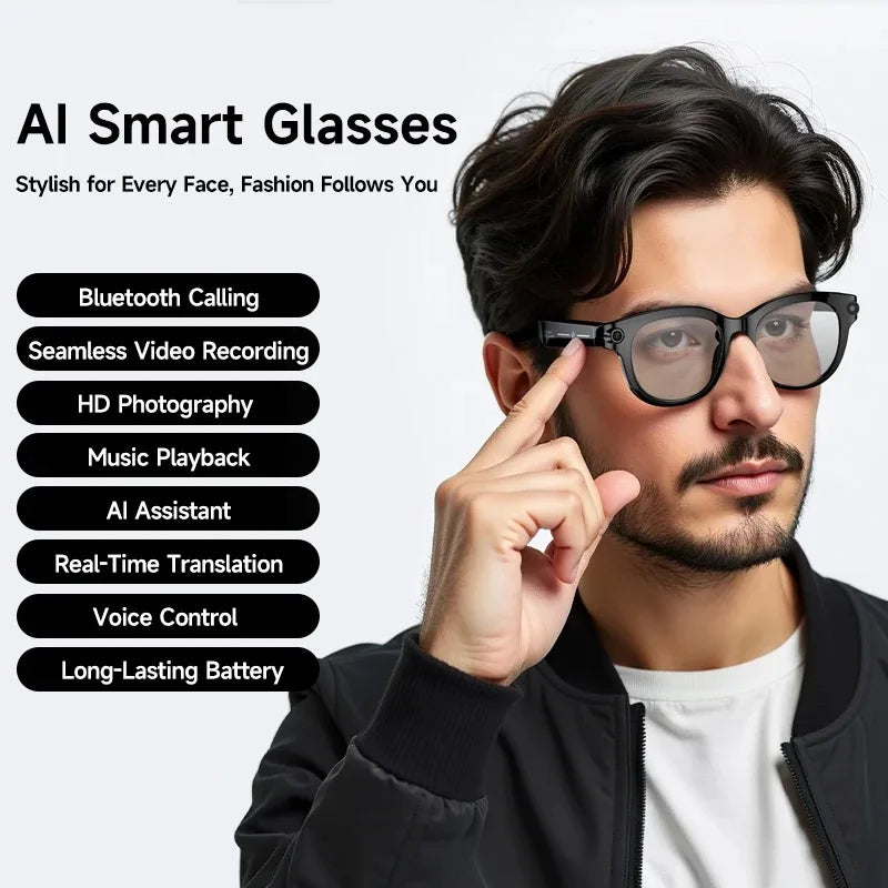 AI Smart Glasses — 8K Camera, Voice Assistant & Translation