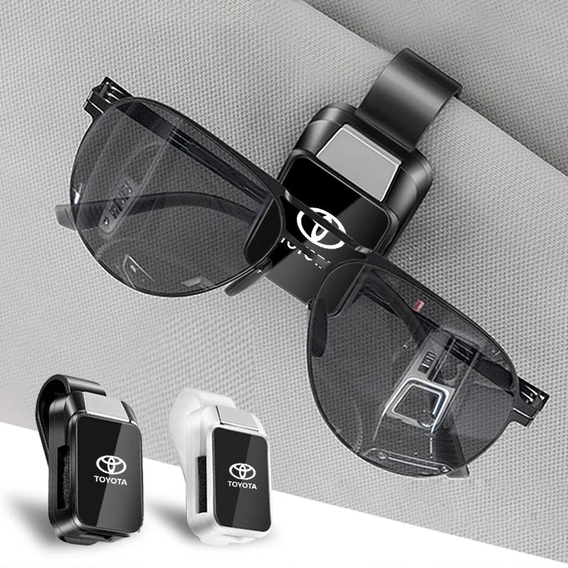 Car Sun Visor Glasses Clips Interior Eyeglasses Storage Holder Compact Storage For Toyota Corolla Hilux Avensis Auris Prado TRD