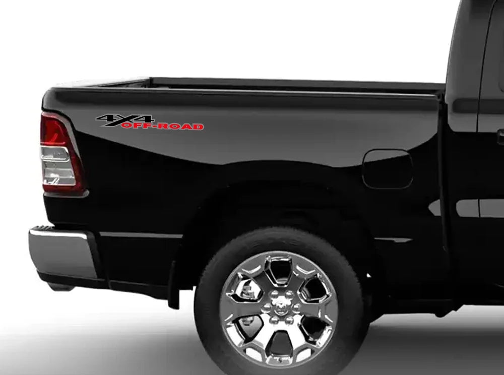 2Pcs 4X4 Off Road Stickers Car Graphics Decor Decal For Ford F150 Chevrolet Silverado GMC Sierra Dodge Ram Isuzu Dmax Pickup