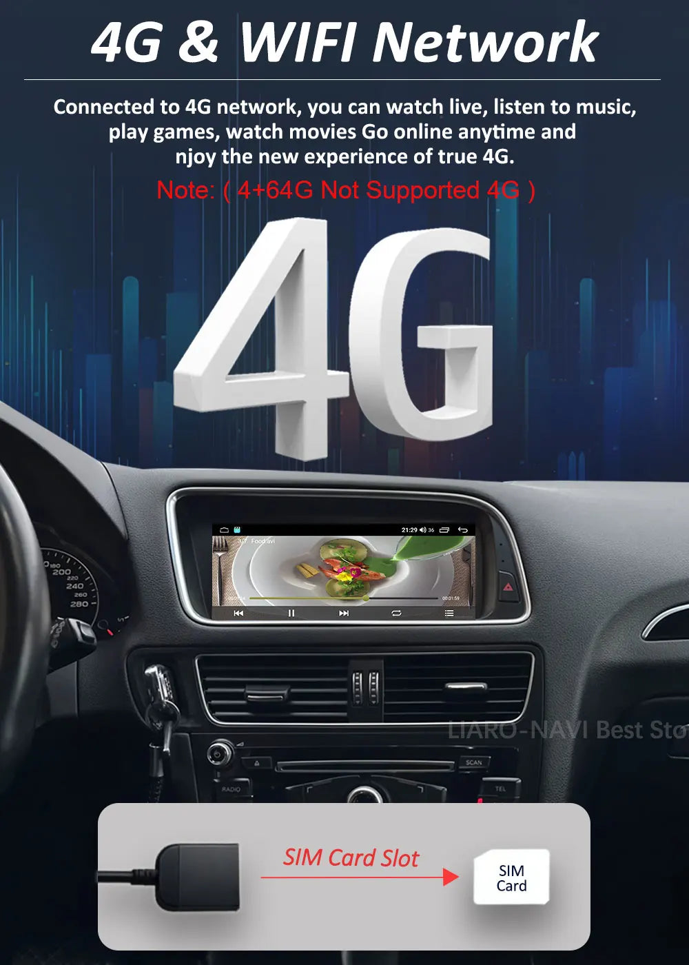 Android 16 for Audi Q5 2026 - 2026 HD Screen Car Radio Video Multimedia Player 8.8 inch BT 4G Carplay DSP Stereo WiFi Auto Tools