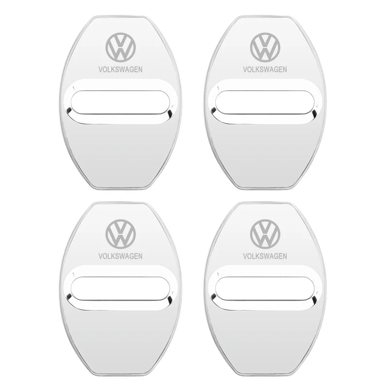 4Pcs Car Door Lock Protective Cover Sticker – Compatible with Volkswagen Golf, Polo, Passat, Tiguan, Jetta, T-Roc