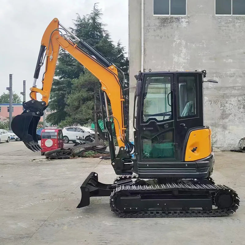 3.5 Ton Mini Excavator, Hydraulic Diesel Rubber Crawler Digger