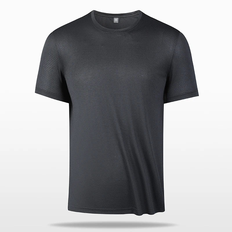 Summer fashion fitness style Breathable casual men's short sleeve T-shirt Outdoor running sports quick drying T-shirt shirt Tops