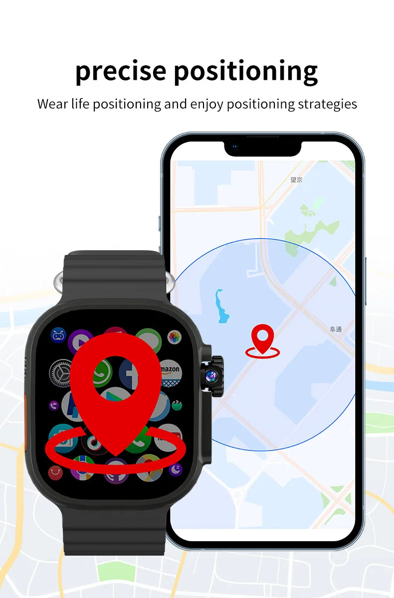 DW100 Pro Updated DW100 Pro Plus + Smartwatch With Touch ID 2.29inch Large Screen Rotary Camera NFC GPS Position WIFI Connect
