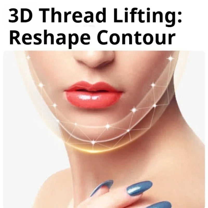Facial Lifting V Face Massager Red Light Therapy Micro Vibration Slimming Device Double Chin Nasolabial Folds Massager Facial