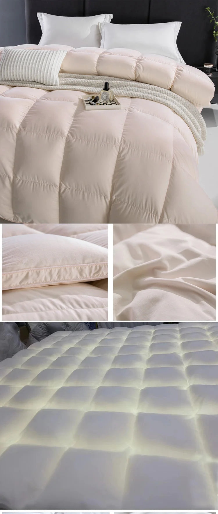 Goose Down Duvet, Quilted Winter Comforter