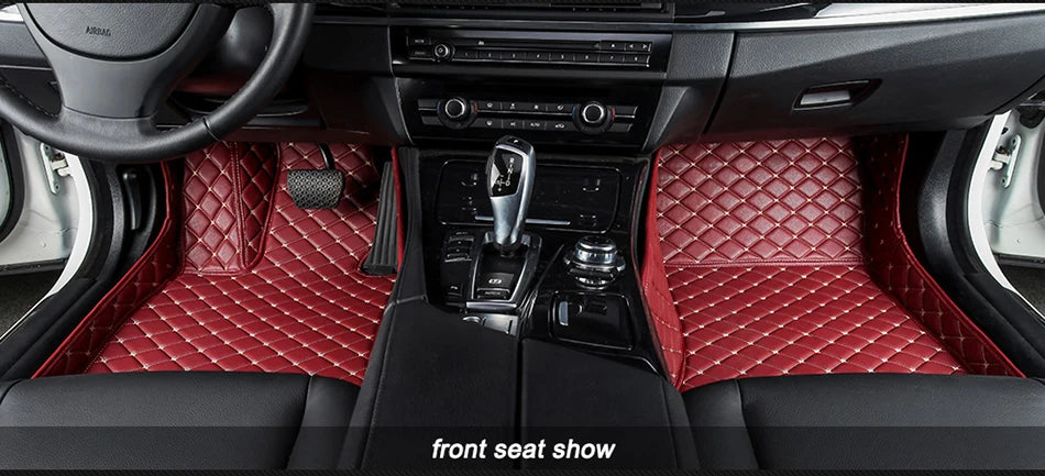 Custom-Fit Leather Car Floor Mats for Ford F-150 2009–2023 (Full Set)