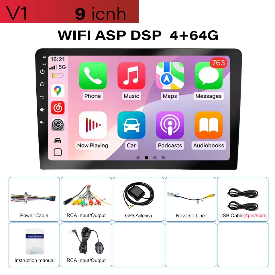 CAIXI Universal 7" 9" 10" 2din Android 16 CarPlay Auto Radio For Volkswagen Fiat Renault Nissan Hyundai Car Multimedia autoradio