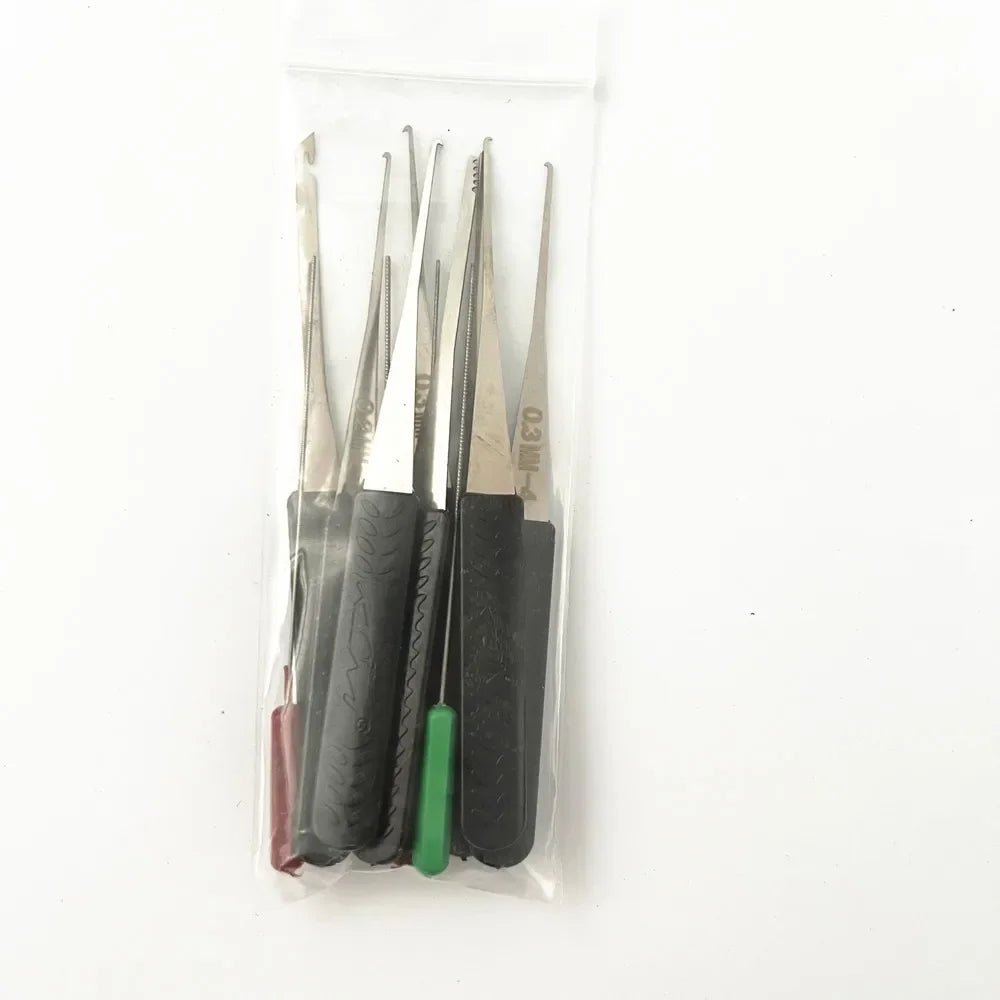 4-in-1/5-in-1 Lock Picking Kit, 10/12/15Pcs Locksmith Supplies with Transparent Lock & Storage Bag for Locksmith Training