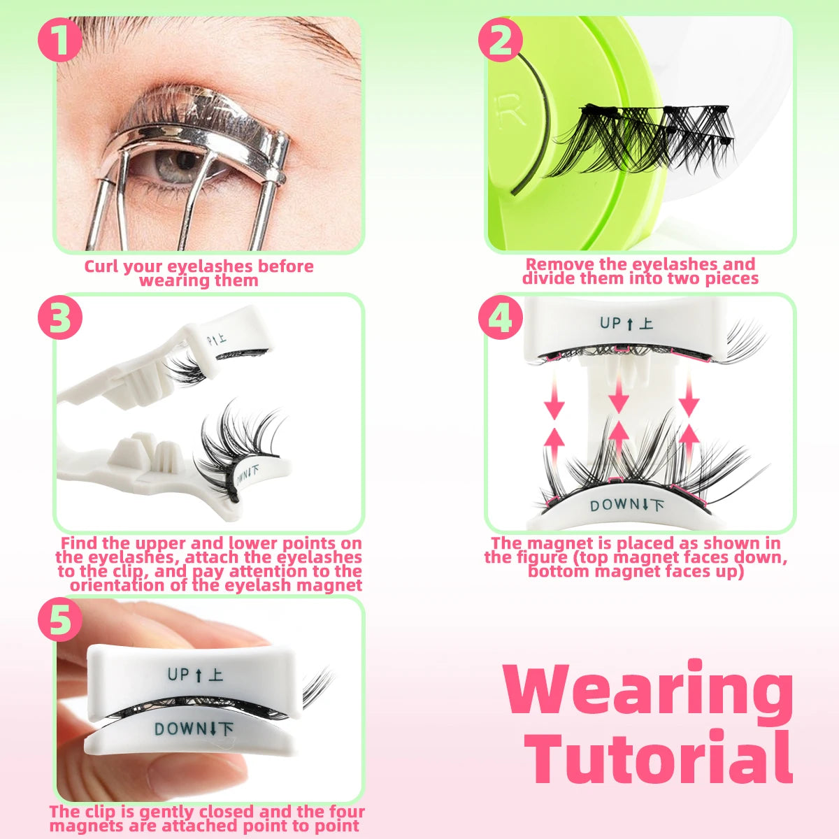 3D Magnetic Eyelashes with Tweezer – Reusable No-Glue False Lashes