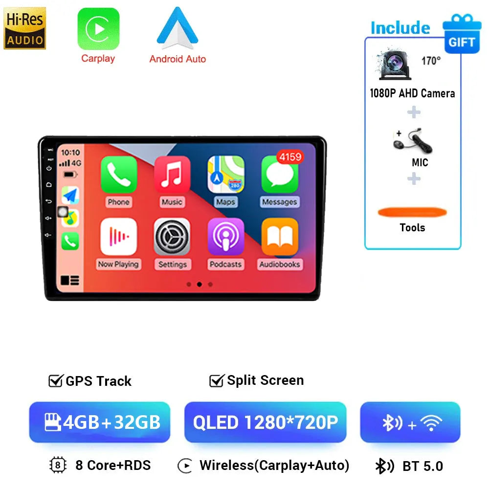 Android 16 Carplay For Citroen C5 2008-2017 Car Radio Auto 4G GPS Navigation Multimedia Video Player Stereo Multimedia Video