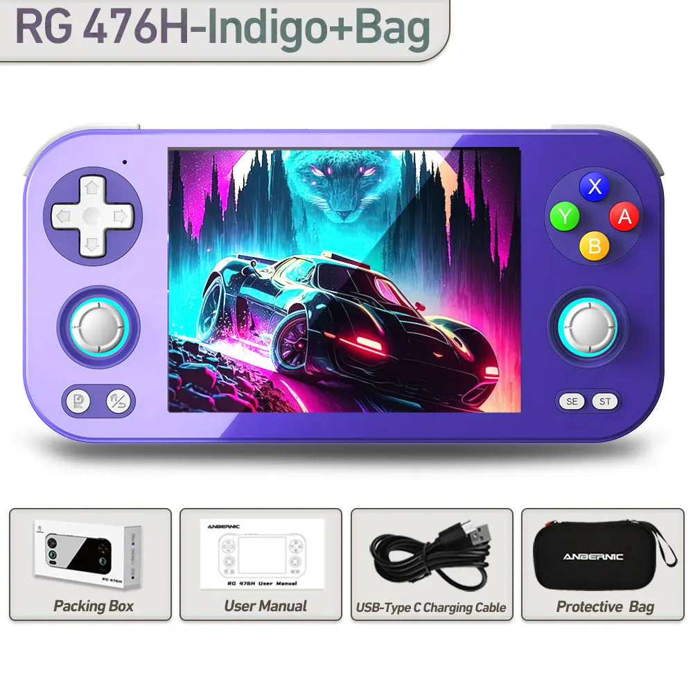 ANBERNIC RG 476H Retro Game Console 4.7-inch LTPS In-Cell display Android 13 Unisoc T820 Processor Video Games RG476H Streaming