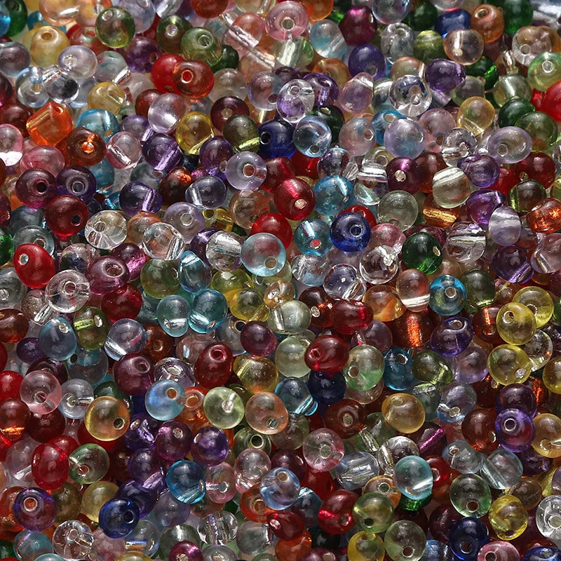 110pcs 4mm Silver Lined Seed Beads Water Drop Shape Czech Glass Beads For DIY Jewelry Making Crafts Charms Bracelets Accessories
