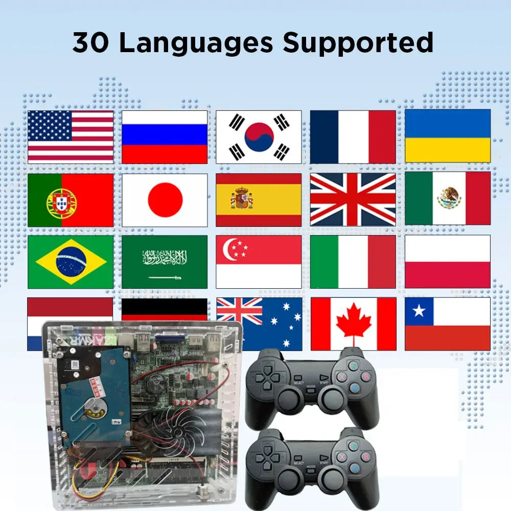 Super Console U7 Dual-System Console — 4GB RAM, 60+ Emulators, Plug-and-Play TV