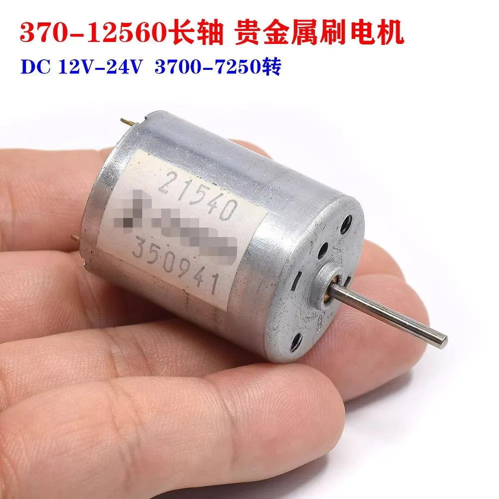 Mini 24mm Mute Engine JOHNSON RF-370CA-12560 DC 12V 18V 24V 7250RPM Car Window Door Lock Electric Motor 18mm Long Shaft