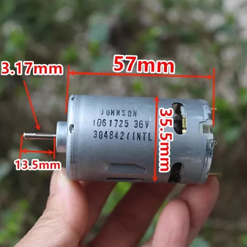 JOHNSON RS-555 Motor 1061725 DC 24V-36V 27700RPM High Speed Power Large Torque Micro 36mm Motor DIY Electric Drill Tools Engine