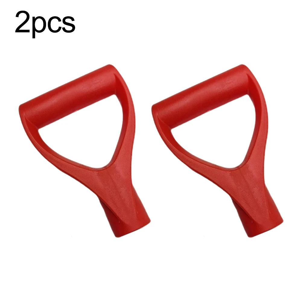 1/2Pcs Shovel Handle D Shaped Grip Plastic Shovel Handle Replacement For Garden Shovel Grip Digging Rake Tool Red Black