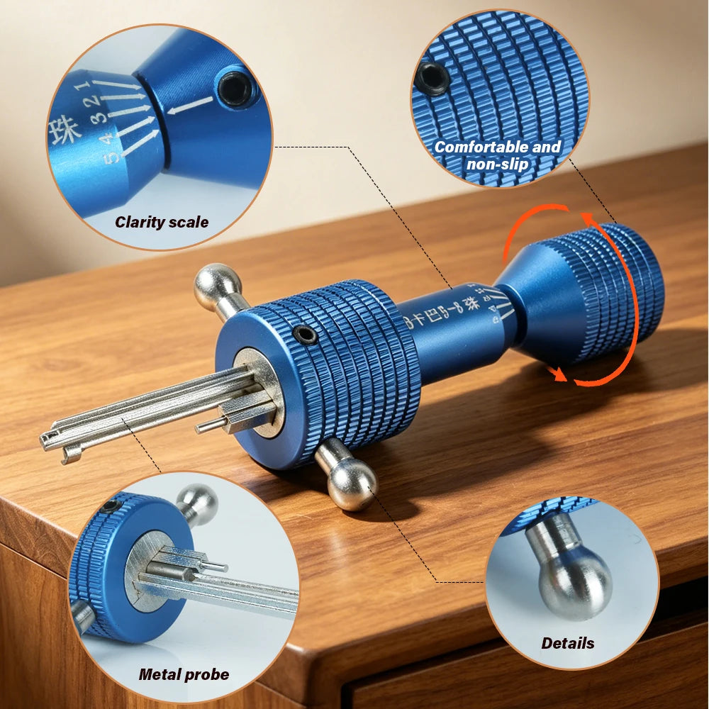 Professional KABA MUL-78 Key Decoder Tool Positive Groove AB Positioning One-Character Locksmith Tool Lock Opening Tool