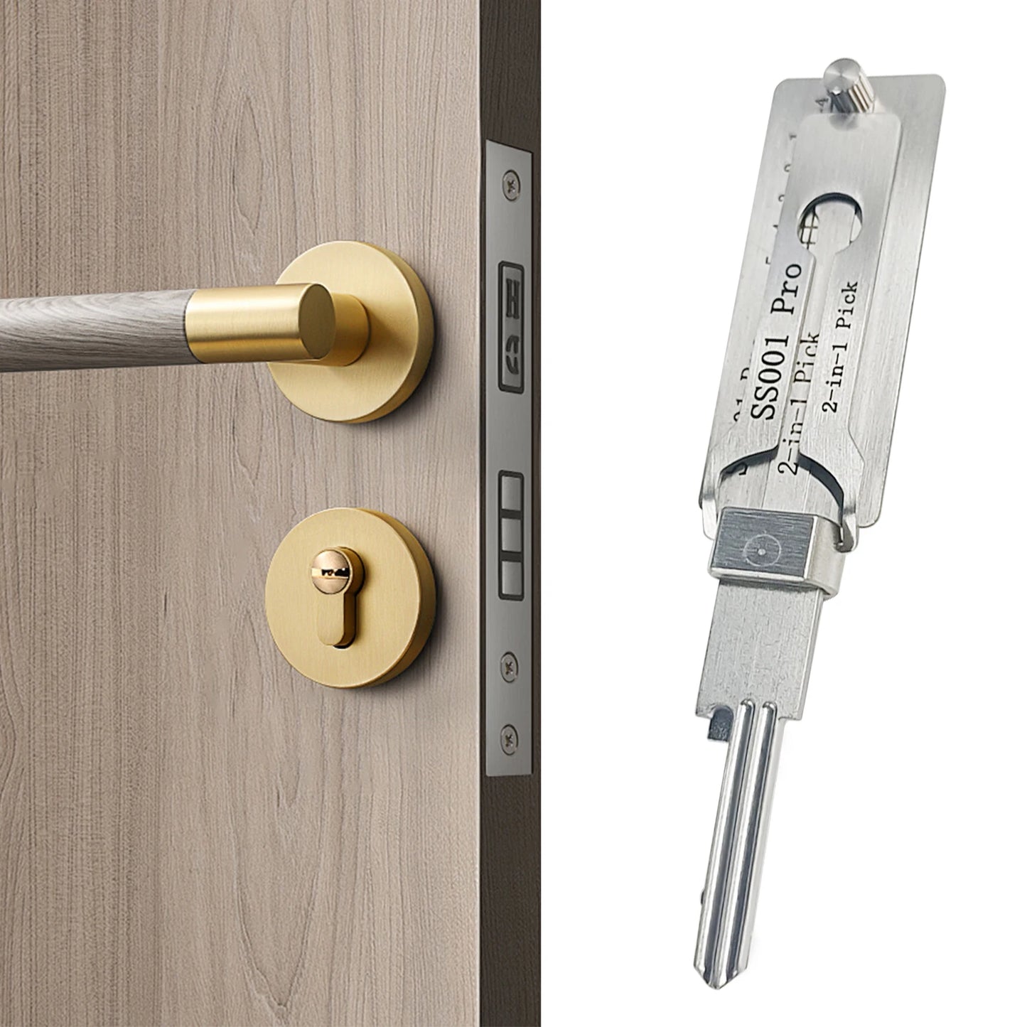 1-5X Lockpicking Lock Decoder SS001 O-ring Pickup Kit Pick Locksmith Tools Key Decoder Precision Hook Door Maintenance Repair