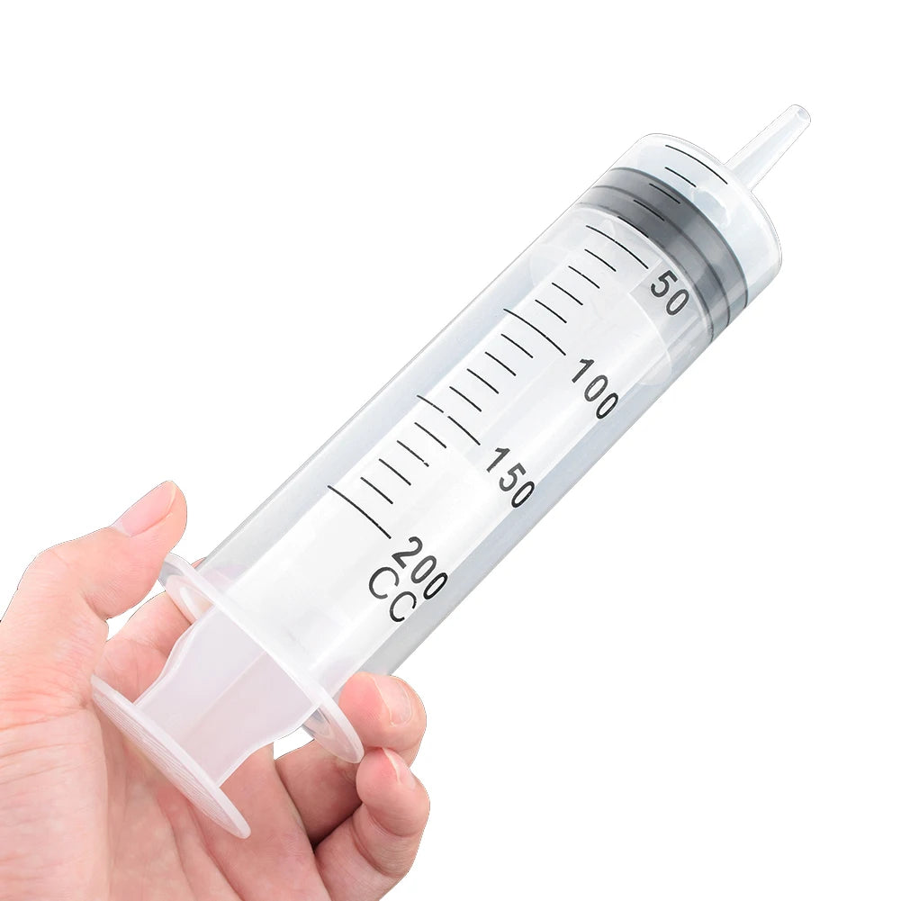 Multifunction 100ml-550ml Syringe Large Capacity With 100cm Hose Pump Measuring Washable Injector For Pet Feeding Oil Glue Fluid