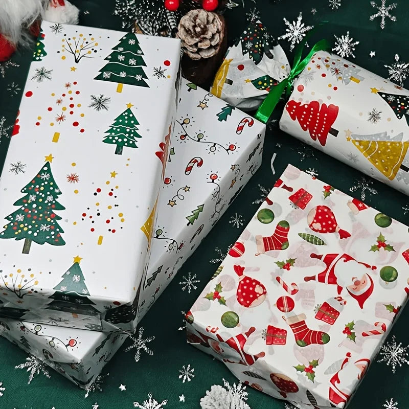 30 Sheets Gift Wrapping Paper/Suitable for Christmas Decor/Gift Bags/Birthdays/Wedding Party Decoration/Box and Basket Filling