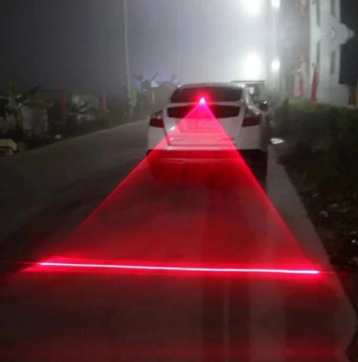Car LED Laser Light Anti Fog Spotlights LED Anti Collision Taillight Warning Lights Fog Lights Warning Emergency Light Universal