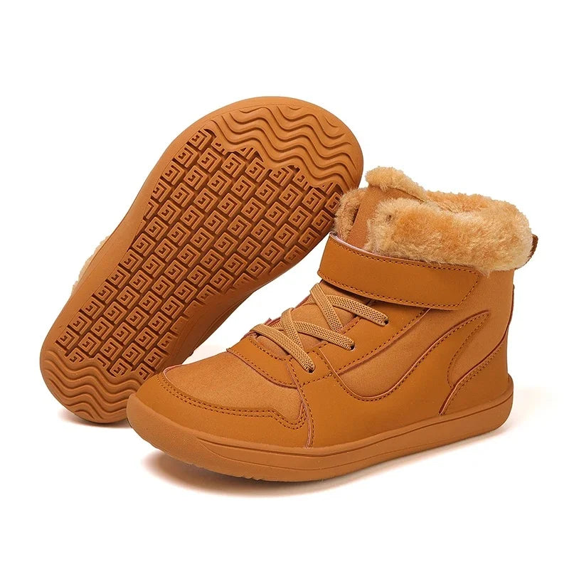 Kids Wide Toe Snow Boots - Minimalist Warm Winter Sneakers - photo 3