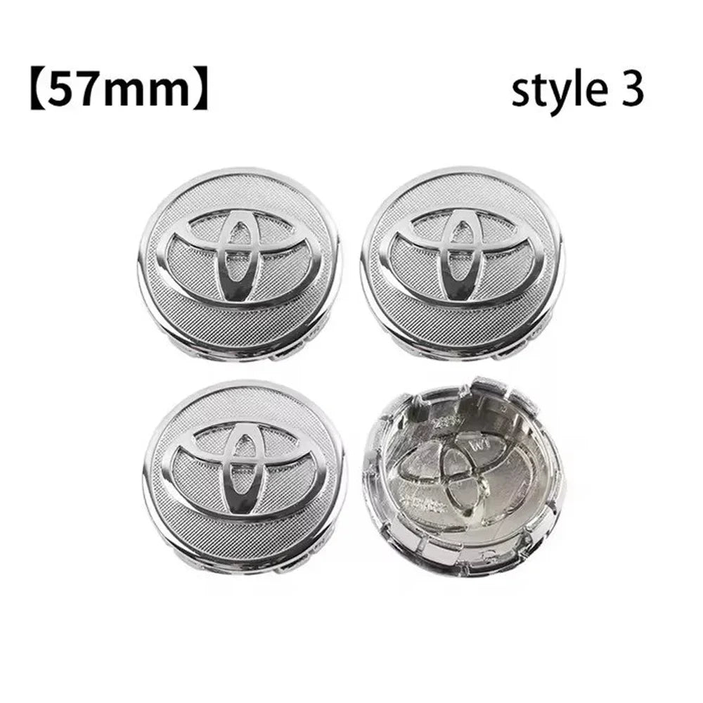 4pcs/Lot 57mm 62mm Refitting Car Wheel Center Caps Hub Center Covers For Toyota YARiS RAIZE Corolla Camry RAV4 Car Accessories