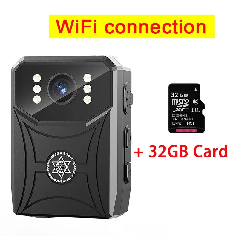 4K WiFi Body Camera — Night Vision Recorder, 3000mAh, IPS Screen