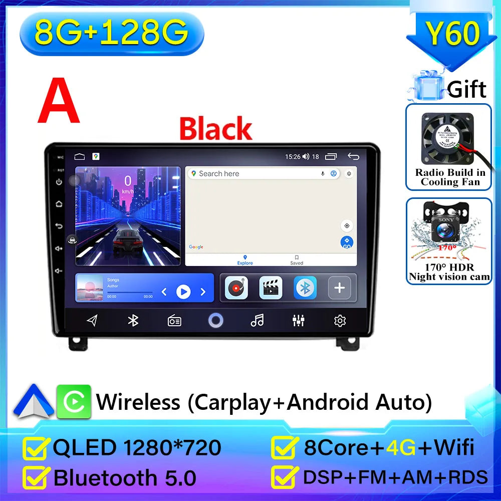 9" Android Car Stereo for Peugeot 407 (2004–2011) — CarPlay, Android Auto, GPS, 2K Display, 4G