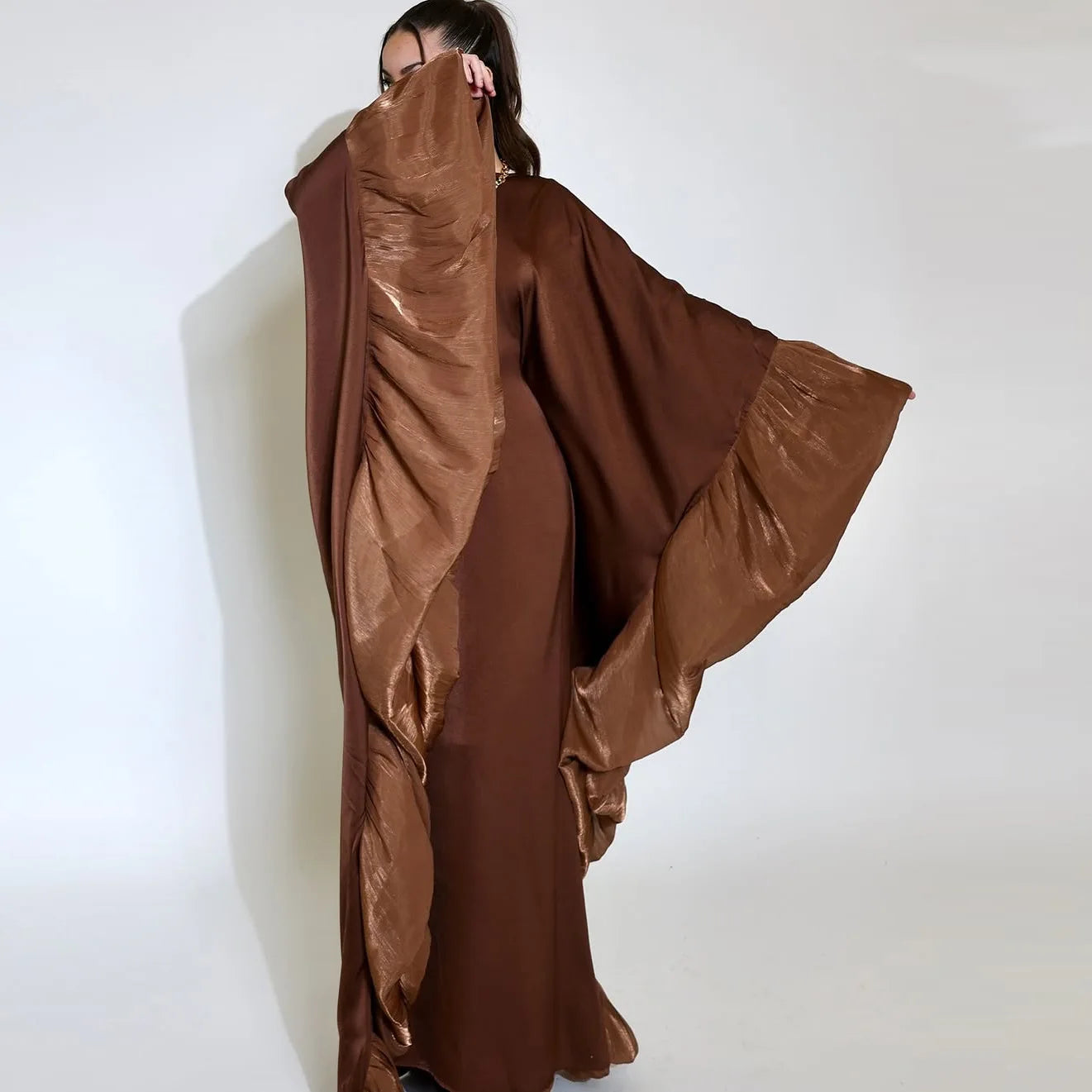 Muslim Women Arabic Dubai Abaya Long Dress Modest Ramadan Robe Kaftan Femme Islam Clothing Eid Djellaba Kebaya Caftan Marocain
