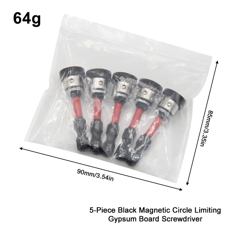 Strong magnetic circle limit gypsum board bits impact cross position anti slip screwdriver head woodwork ceiling tool accessory