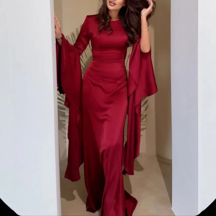 Eid Muslim Women Dress Abaya Flare Sleeve Vestidos Largos Party Caftan Jalabiya Ramadan Long Dresses Dubai Kaftan Arab Robe 2026