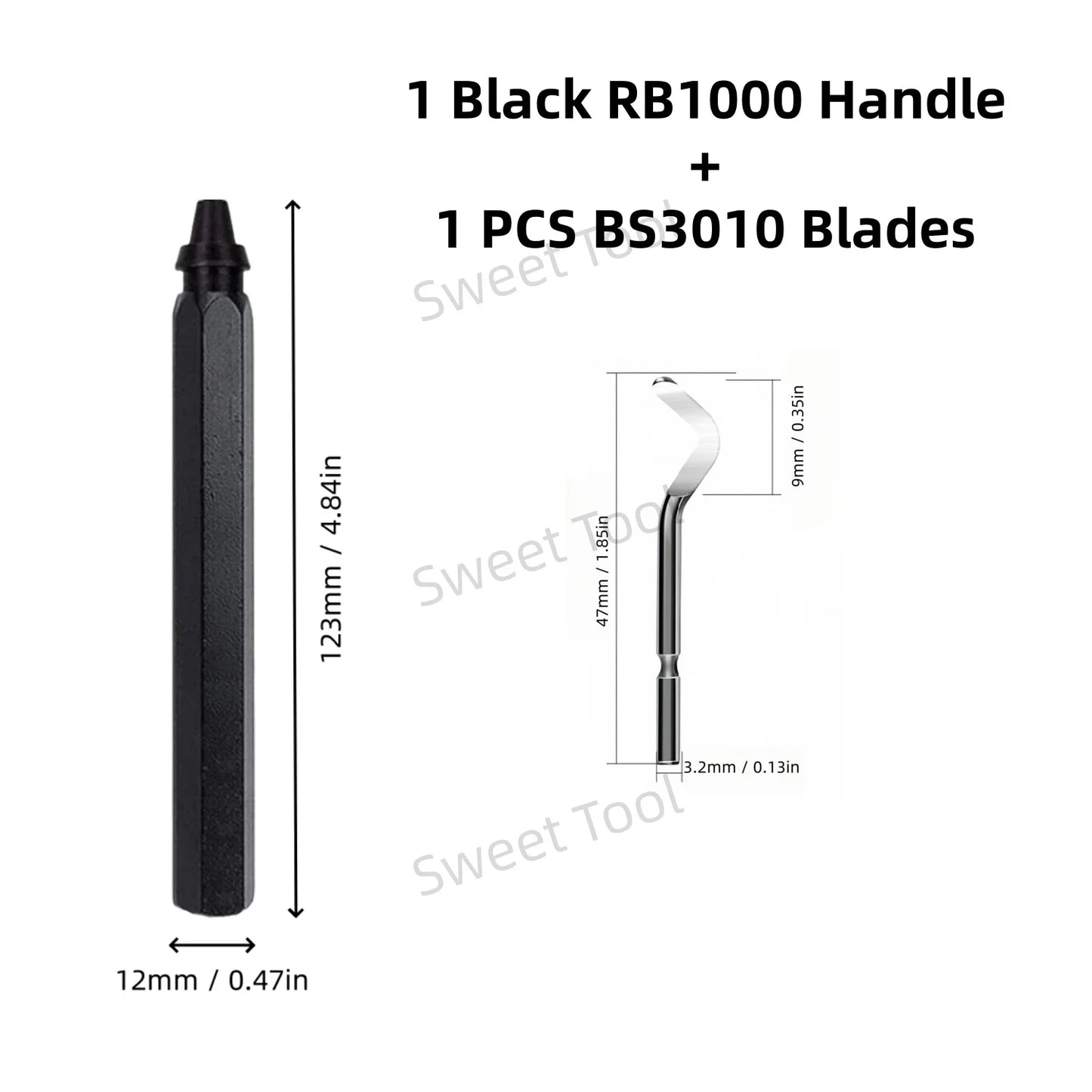 Deburring Tool Metal Handle with 1/10/11 Swivel Blades Burr Removal Reamer Tool for Plastic Metal Copper PVC Resin 3D Printing