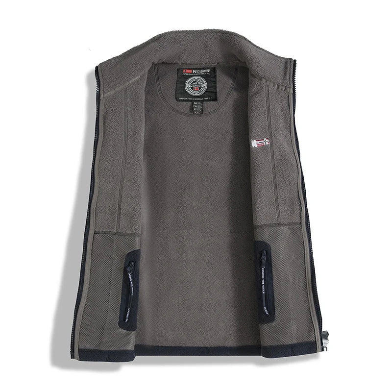 Men's Thick Polar Fleece Winter Jacket - Warm Zip-Up Outdoor Coat - photo 3