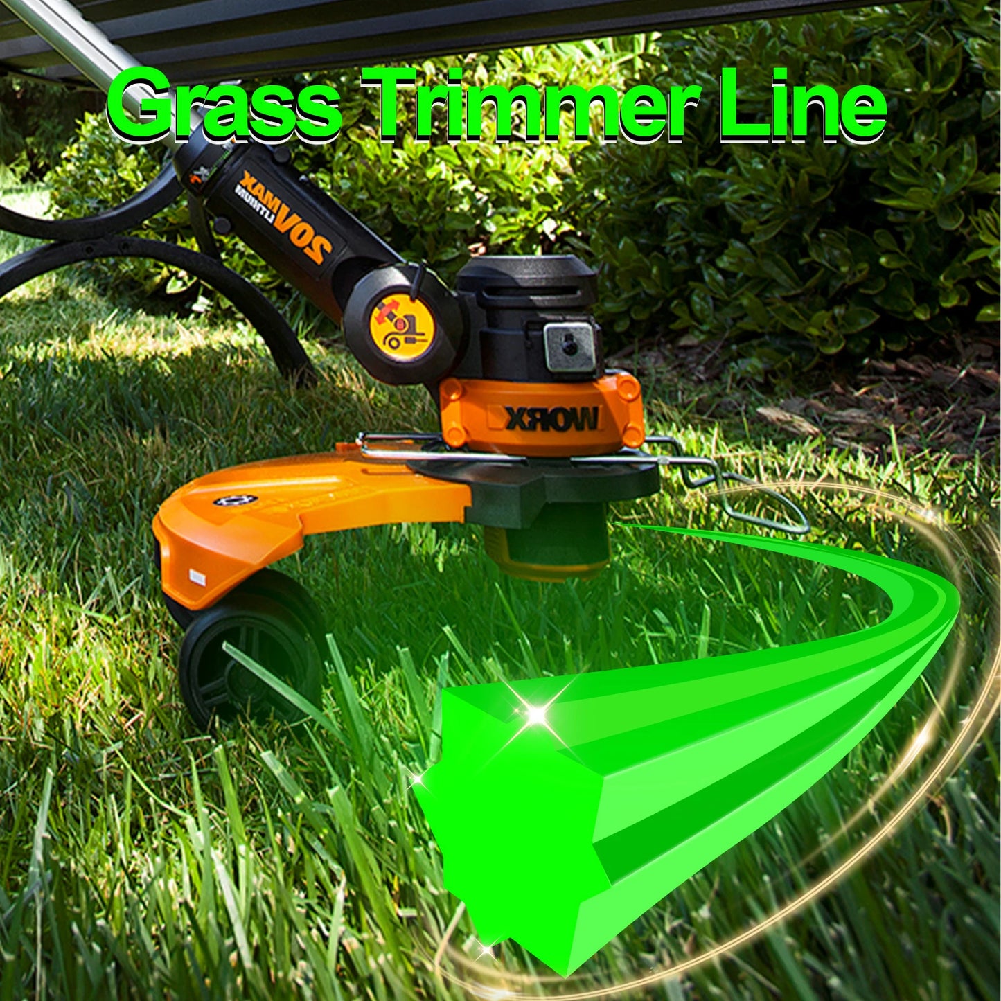 TSES 59m~130m Green String Trimmer Line Roll Durable Octagonal Shape Nylon Weed Whacker Line Strimmer Line Rope