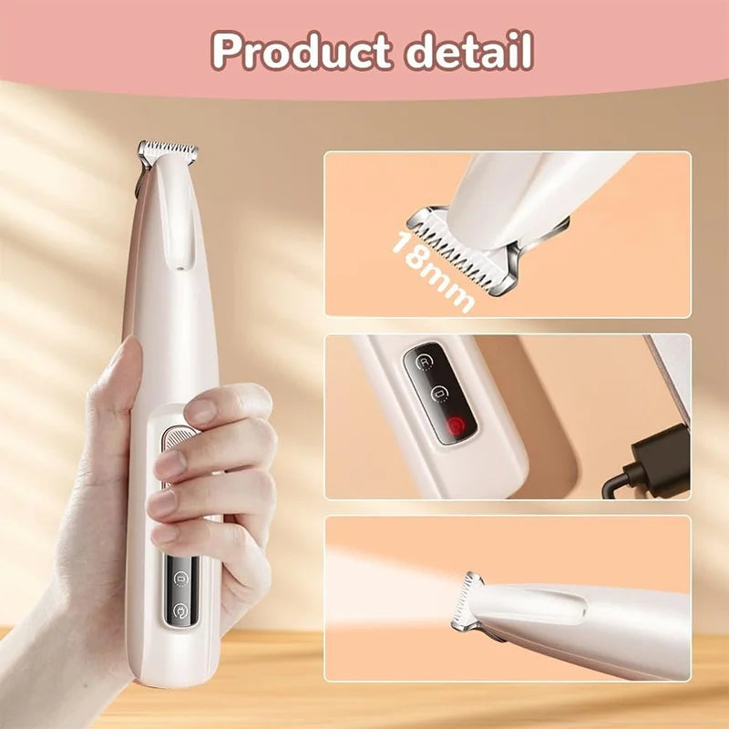 Rechargeable Cat and Dog Grooming Scissors, USB Powered Paw Trimmer, Professional Pet Hair Clipper, Cat and Dog Foot Razor